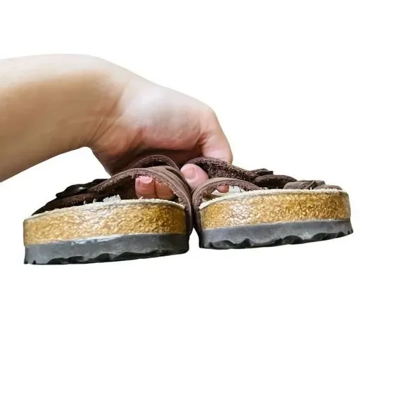 Birkenstock Brown Granada Mocha Strappy Sandals SZ 7-7.5 - Picture 9 of 14